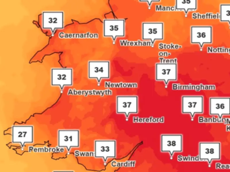 Met Office Issues Amber Warning as Wales Faces 38°C Heatwave