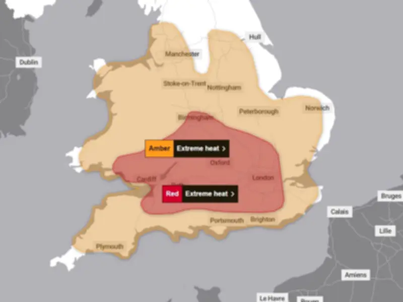 Met Office Issues Red Heat Warning for 50 Areas Across UK