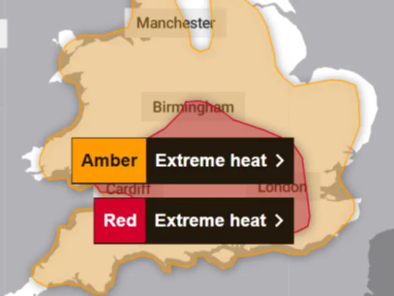 Met Office Red Warning for Extreme Heat: What It Means for Health and Safety
