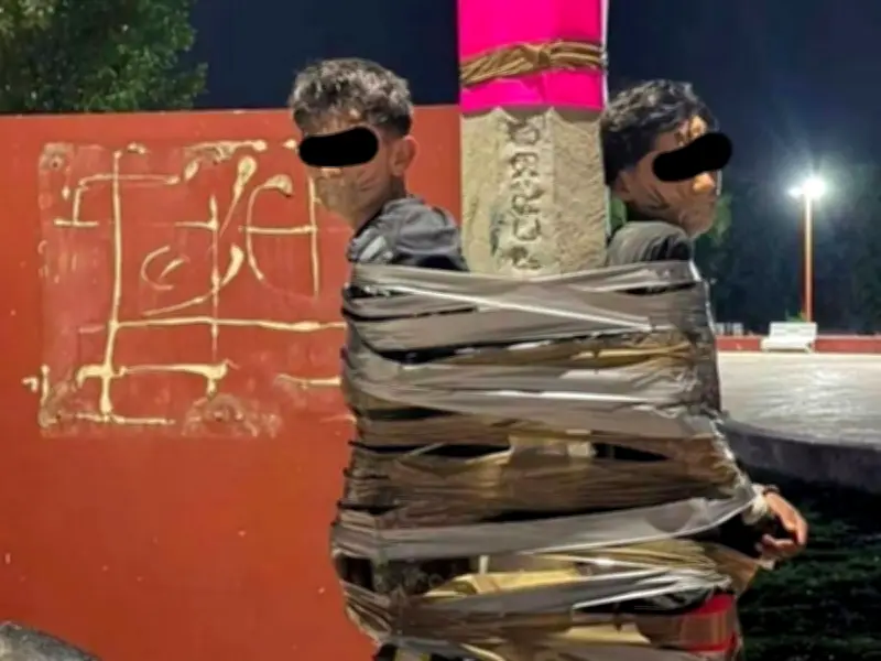 Mexican Batman Vigilante Duct Tapes Suspected Thieves to Lampposts