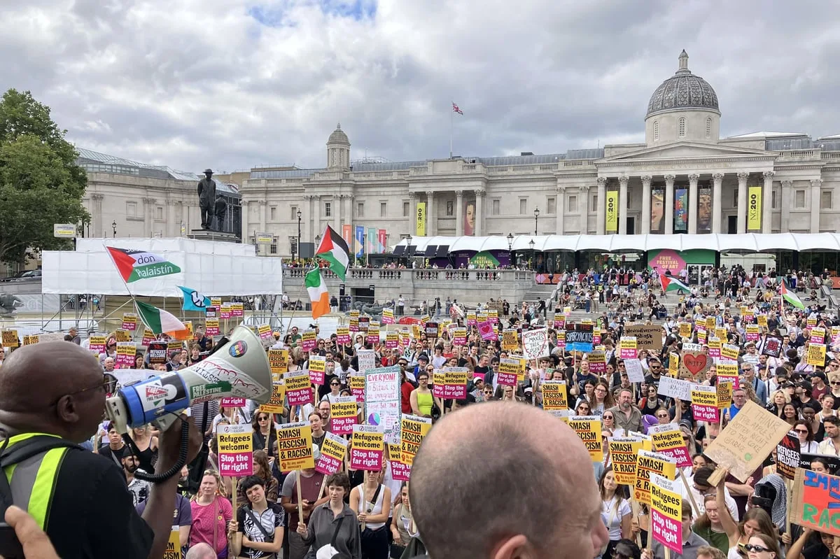Thousands Protest Outside Reform UK Headquarters Amid Racism Fears