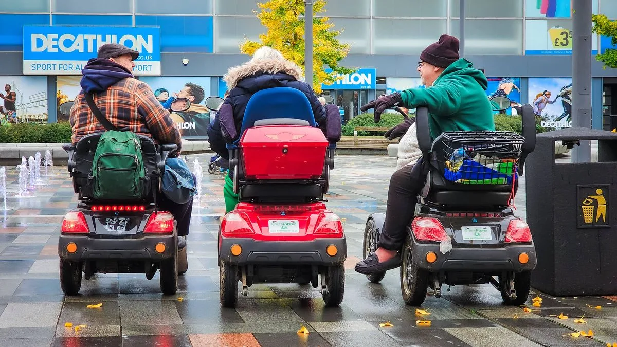 Mobility Scooter Illegal Parking Warning Issued