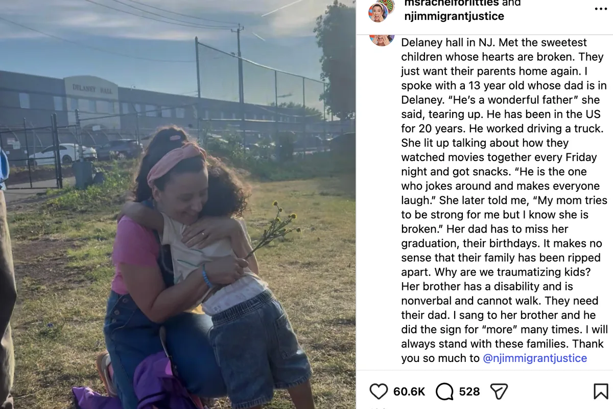 Ms Rachel Criticised For Campaigning To Close Texas Detention Centre