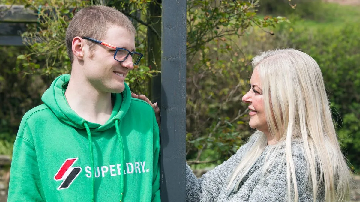 Welsh mother sees son's face for first time in 21 years after life-changing eye surgery