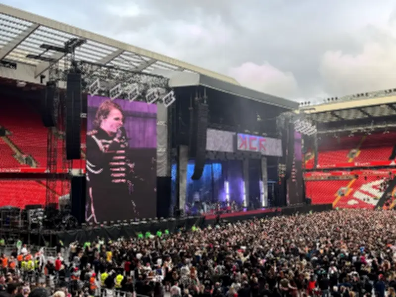 My Chemical Romance Thank Liverpool After 'Extra Fun' Night at Anfield