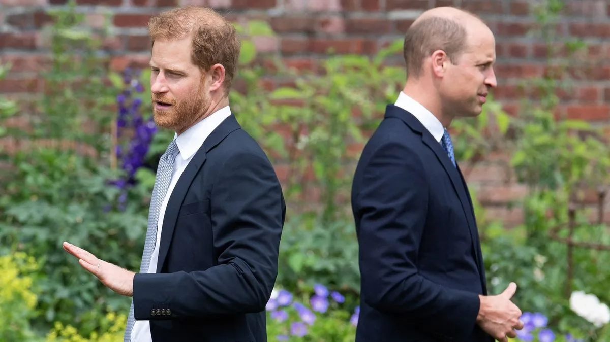 King's Aide Vows to Mend William-Harry Rift to Spare Charles Further Pain