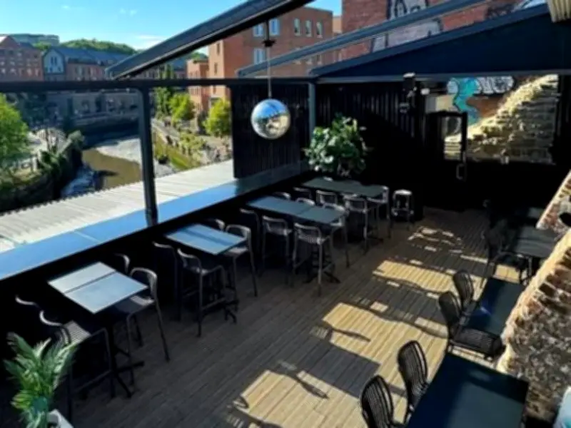 Newcastle roof terrace gives Ibiza vibes with disco ball
