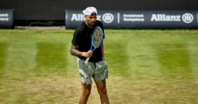Nick Kyrgios clashes with umpire at BOSS Open ahead of Wimbledon
