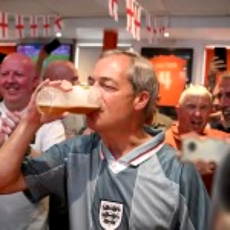 Nigel Farage Mocked for Reusing Old Photo to Celebrate England World Cup Win