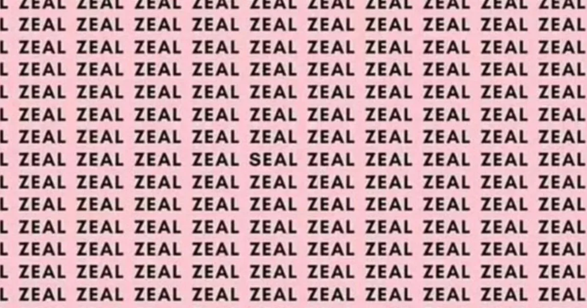 Optical Illusion Hides 'Seal' Among 'Zeal' in 20/20 Vision Challenge