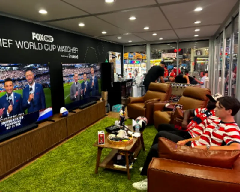 Paid to Watch All 104 World Cup Games in Times Square Cube
