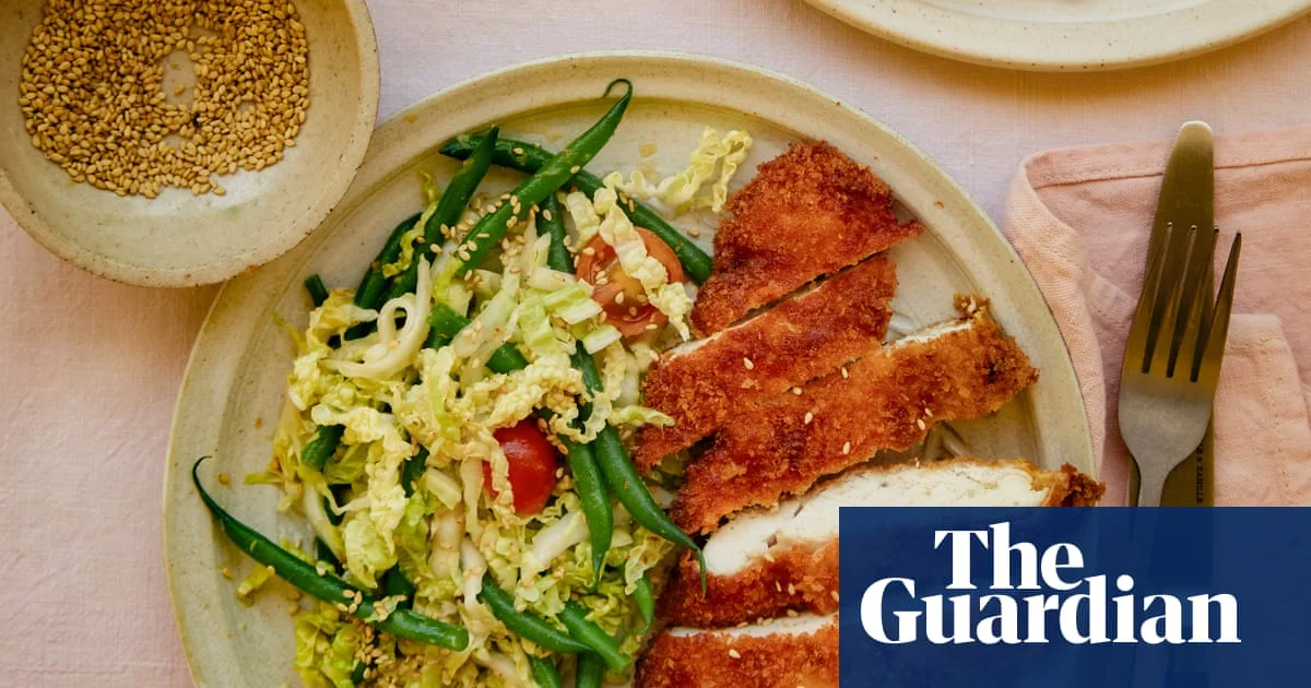 Panko Chicken With Miso Dressed Salad Recipe