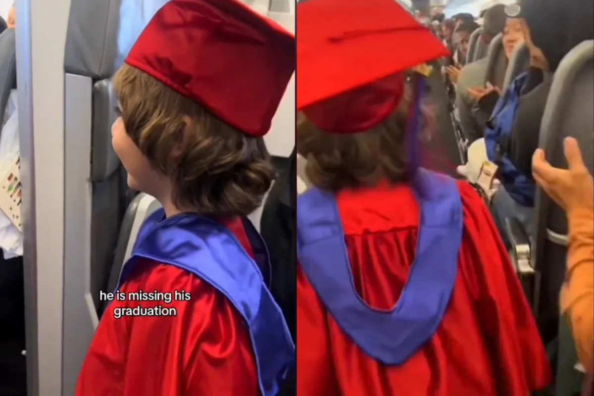 Kindergartner Gets In-Flight Graduation After Missing Ceremony Due to Flight Delay