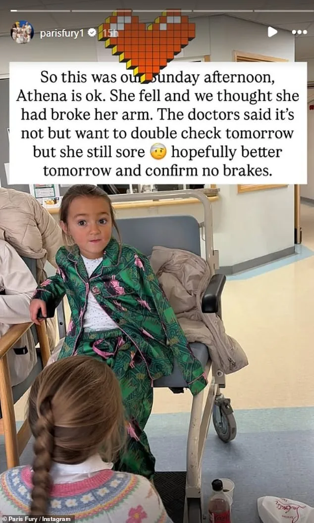 Paris Fury Rushes Daughter Athena, 4, to Hospital After Fall