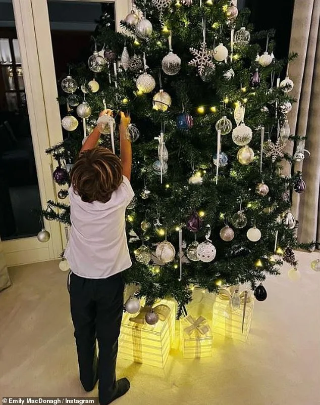 Peter Andre's wife Emily shares rare photo of son Theo decorating Christmas tree