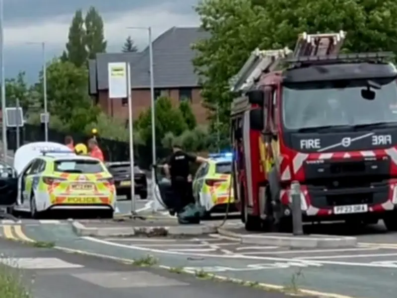Police Car Crash in Tameside: Driver Unhurt, Emergency Crews Respond