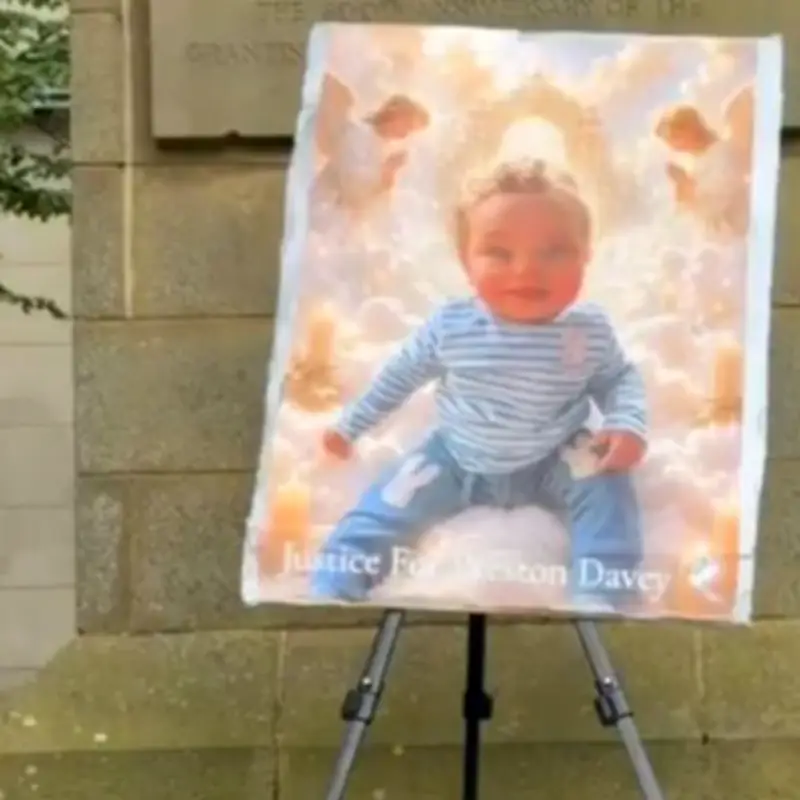 Preston Davey Vigil LIVE: Crowds Gather for Smiley Baby Killed by Adoptive Dad
