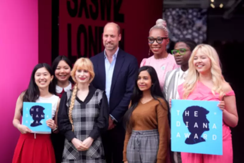 Prince William Discusses Periods with Diana Award Winners at SXSW London