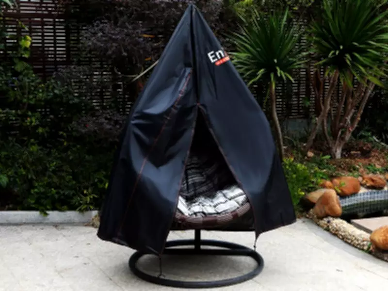 Protect Garden Egg Chairs with £16 Waterproof Cover That 'Stood Strong' Against 40mph Wind