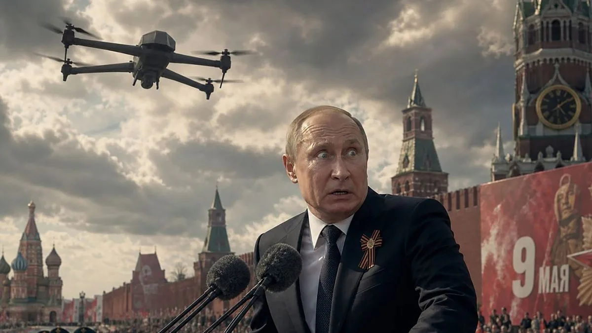 Putin Ridiculed in Memes Over Drone Paranoia Ahead of Victory Day