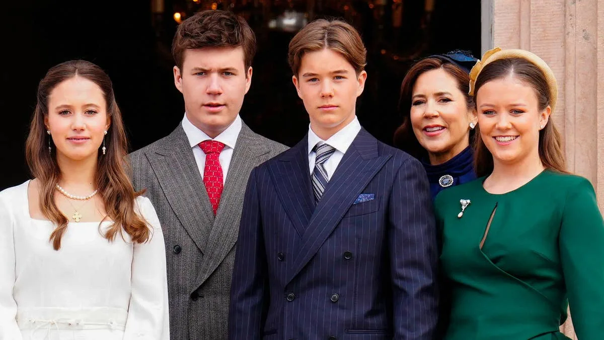 Queen Mary Attends Twins' Confirmation Days After Father's Death
