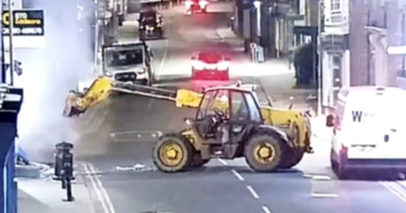 Quiet UK Town Rocked by Two Ram Raids in 48 Hours Using Diggers
