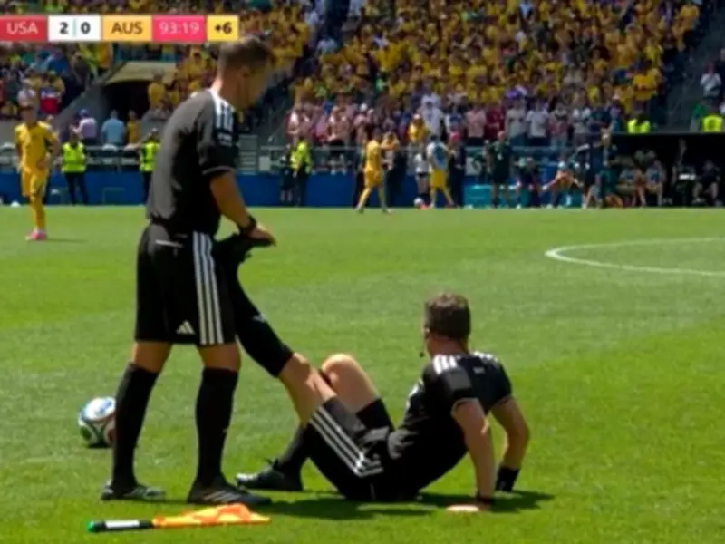 Referee Cramp Halts USA vs Australia in Bizarre World Cup Scene
