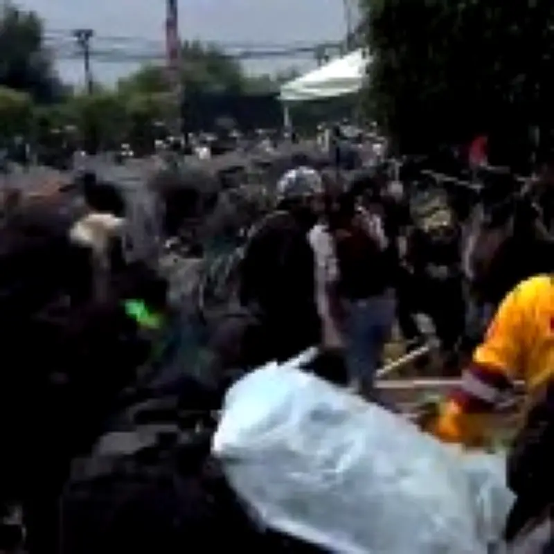 Riot Police Clash with Protesters Outside World Cup Opening Ceremony