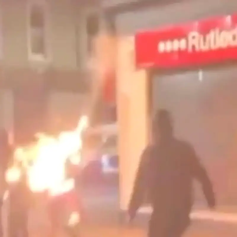 Rioter sets himself on fire with petrol bomb in Northern Ireland unrest
