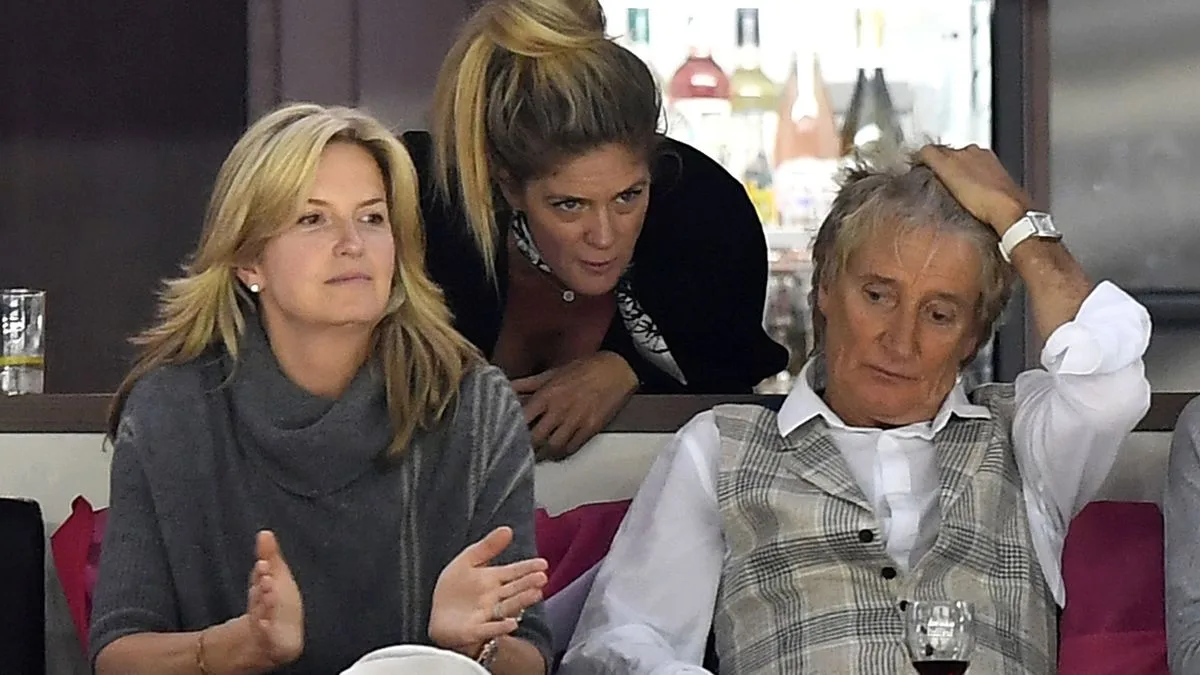 Rod Stewart and Ex Rachel Hunter Unite to Cheer Son Liam's Ice Hockey Gold