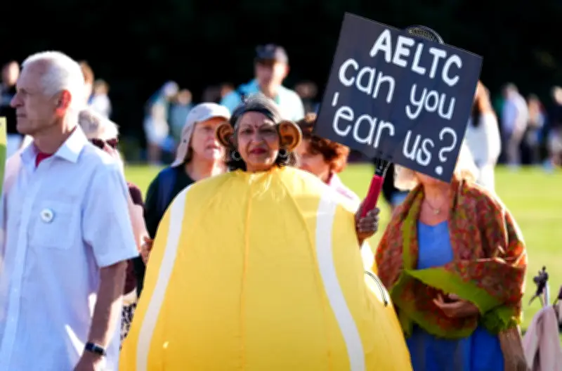 Save Wimbledon Park Protesters Join Queue on Wimbledon Day One