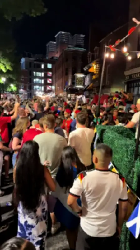 Scotland and Morocco Fans Unite Outside Boston Pub Before World Cup Clash