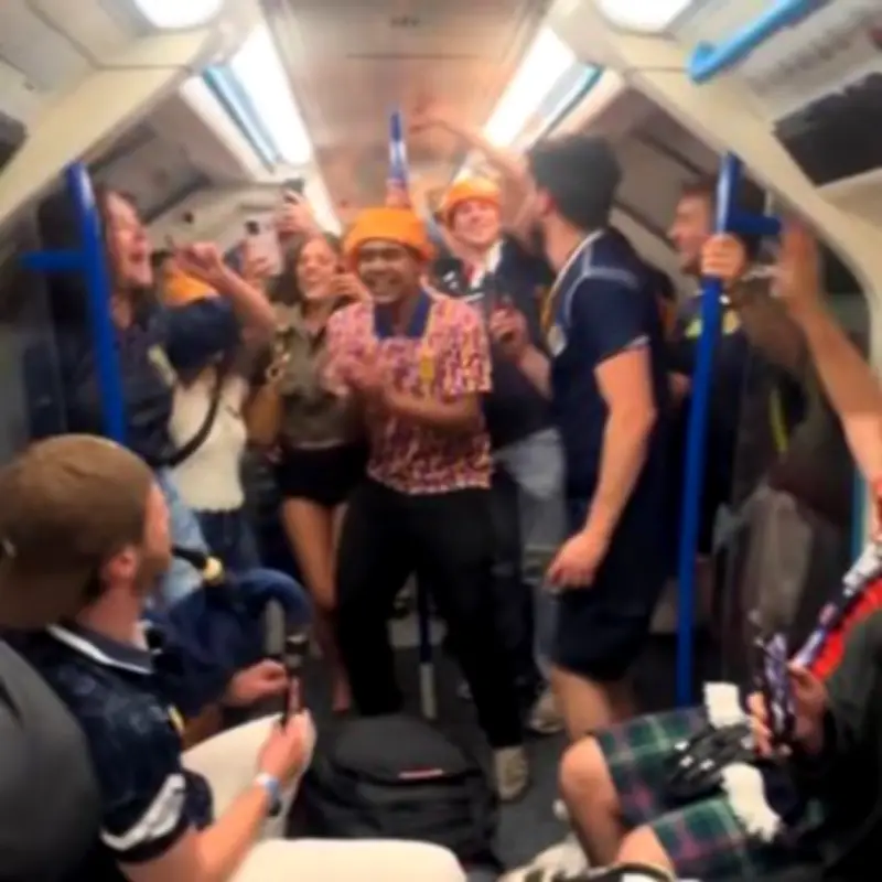 Scotland Fans Take Over London Tube with Bagpipes and Dancing After World Cup Win