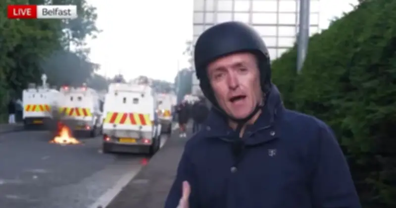 Sky News Reporter Ambushed Live in Belfast Riot, Segment Cut