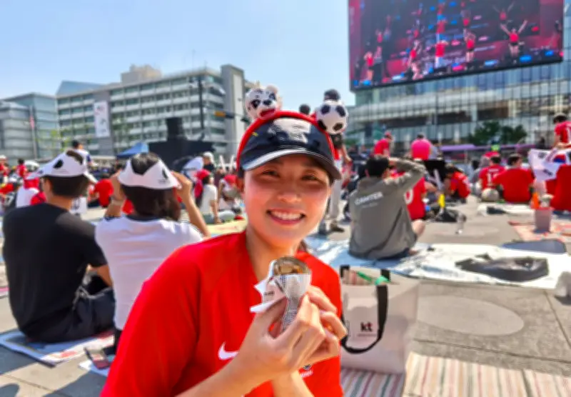 South Korea Embraces 'Brunch World Cup' with Daytime Street Cheering