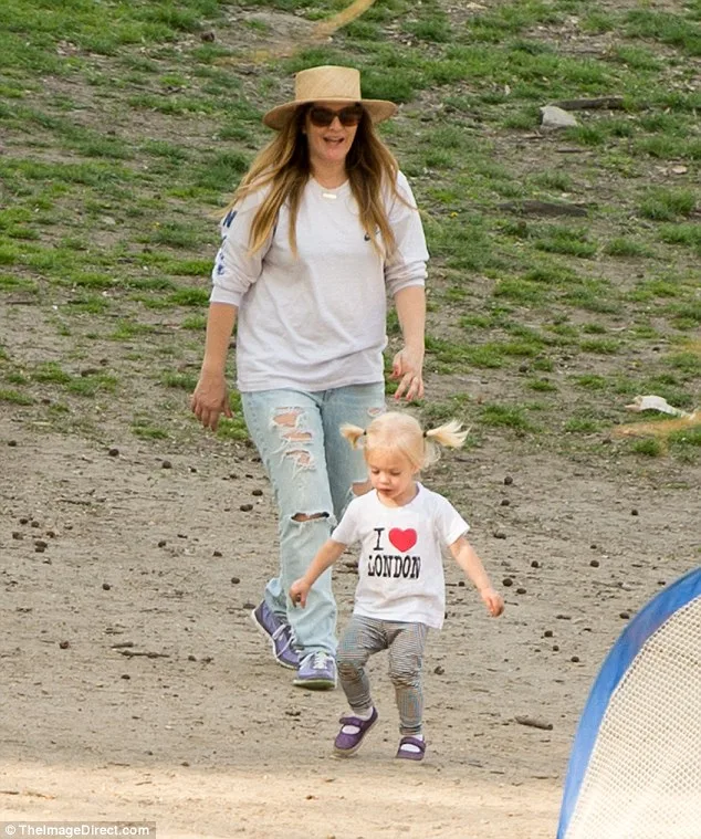 Drew Barrymore Enjoys Park Playdate with Daughter Frankie on Her Second Birthday