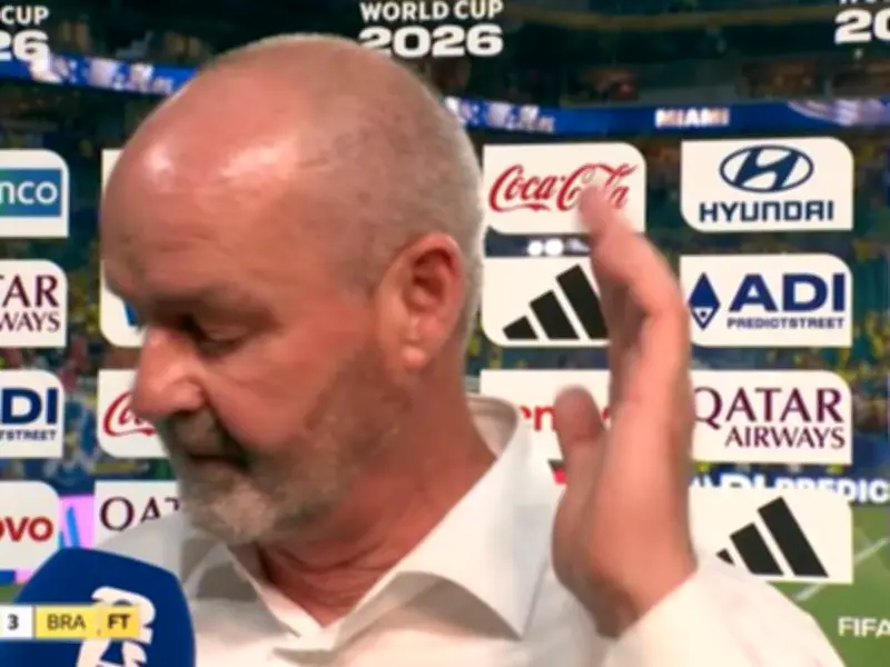 Steve Clarke storms out of World Cup interview after 3-0 Brazil loss