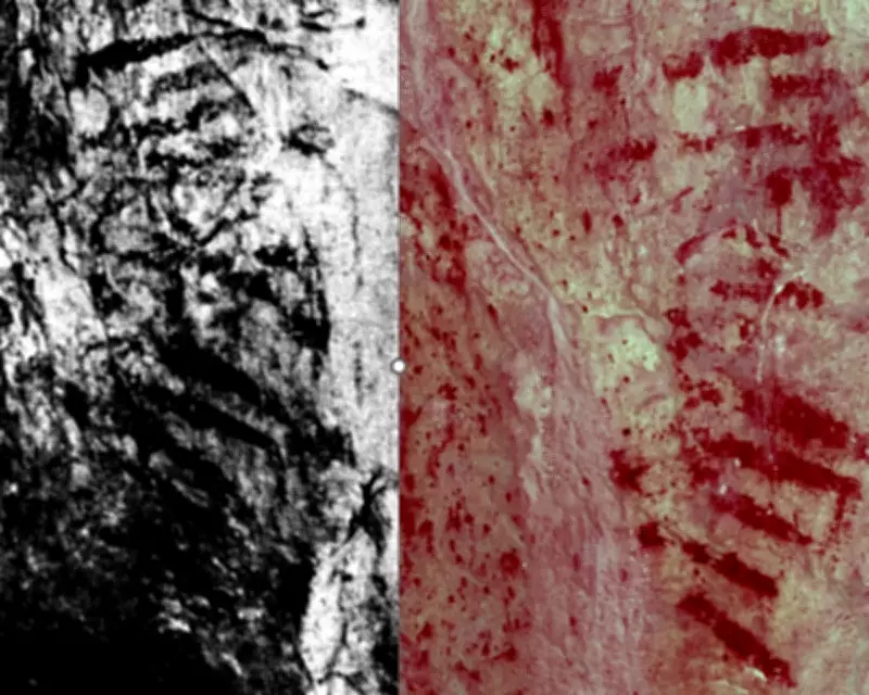 Striped rock dismissed as natural in 1928 reclassified as UK's oldest cave art
