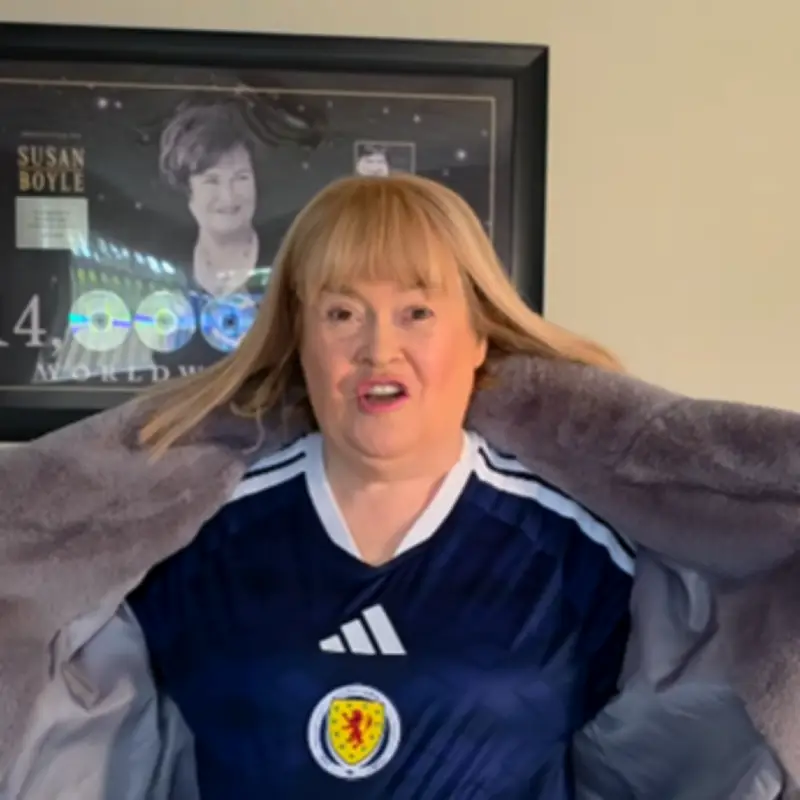Susan Boyle Sends 'No Scotland No Party' Message to World Cup Team