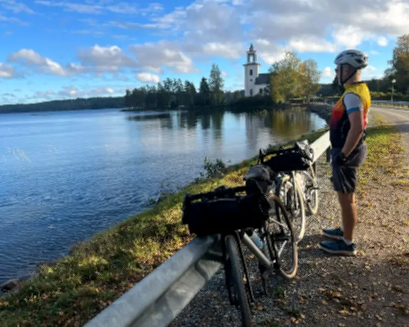 Sweden's New Cycle Trail Through Forest and Lake Scenery