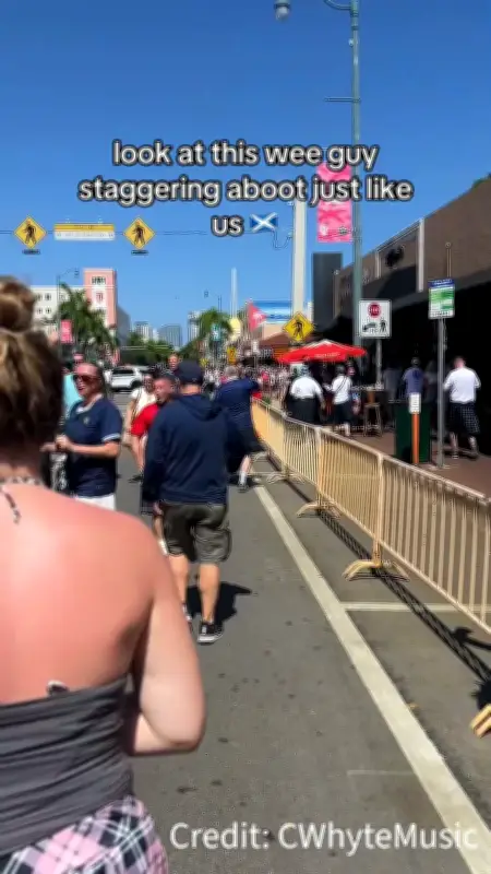 Tartan Army Adopts Kilted Robot 'Robot the Bruce' in Miami Celebrations