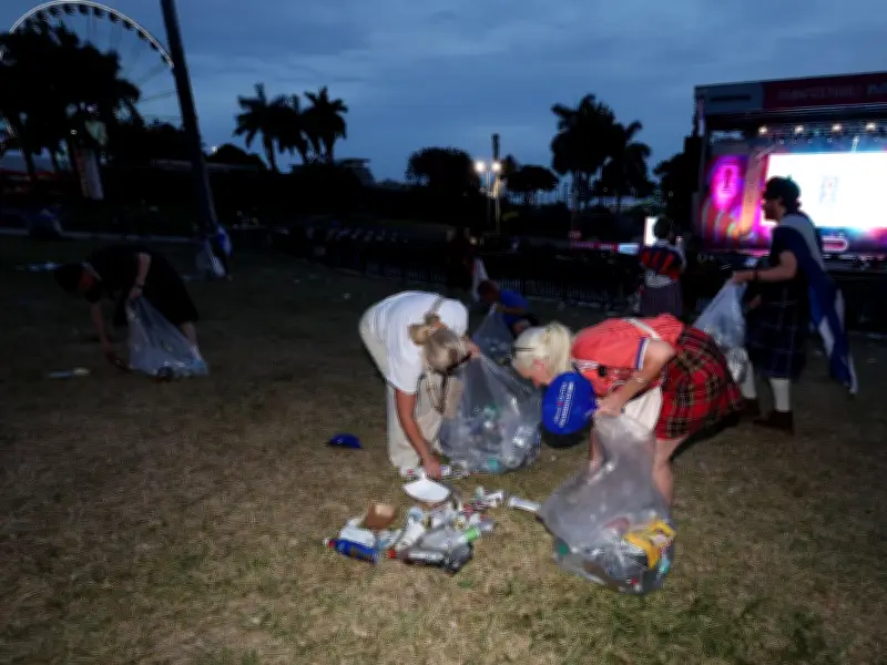 Tartan Army Clean Miami Fan Zone After Heartbreaking Brazil Defeat