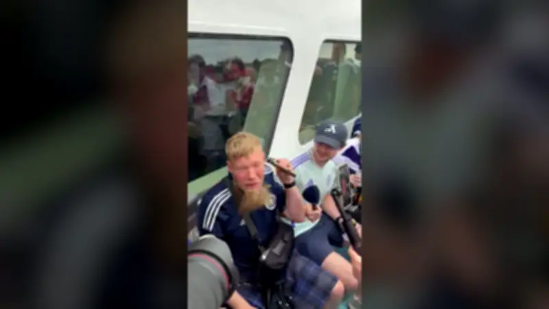 Tartan Army fan shaves beard for charity on Scotland party boat in Boston