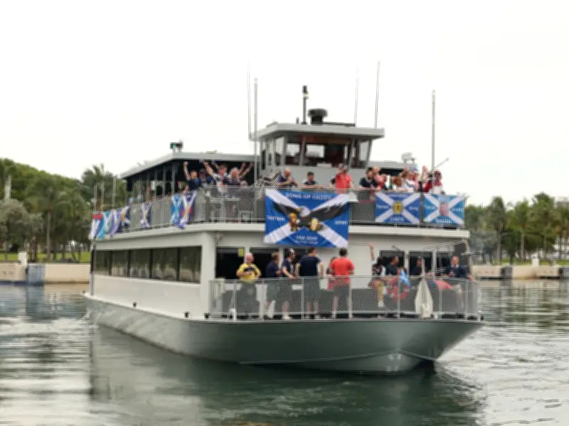 Tartan Army Settles Nerves on Miami Party Boat Before Brazil Match