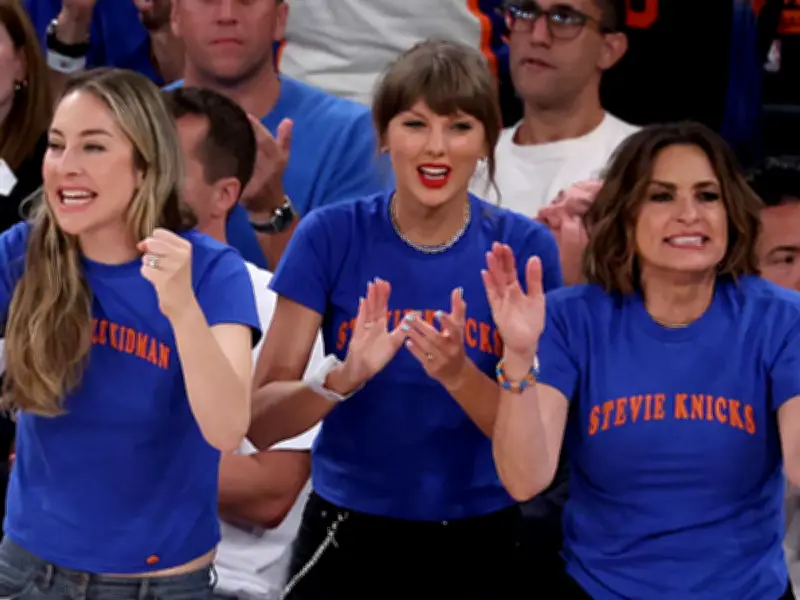 Taylor Swift's cheeky Knicks nod as stars celebrate historic win
