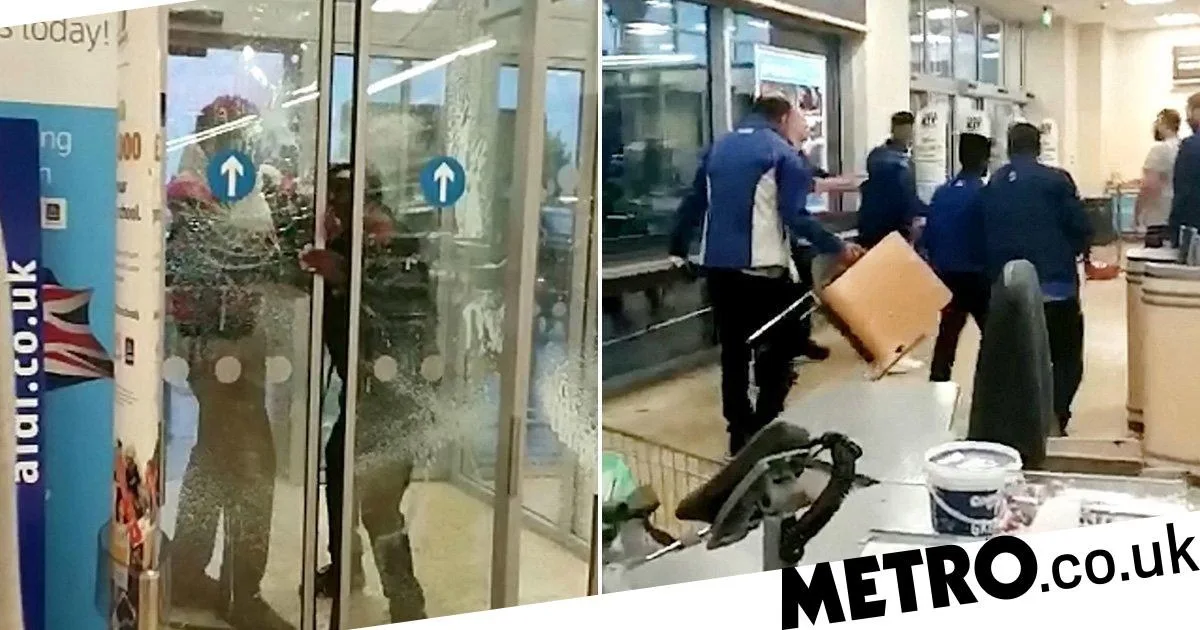 Teens Attack Aldi Staff and Smash Door in West London Supermarket