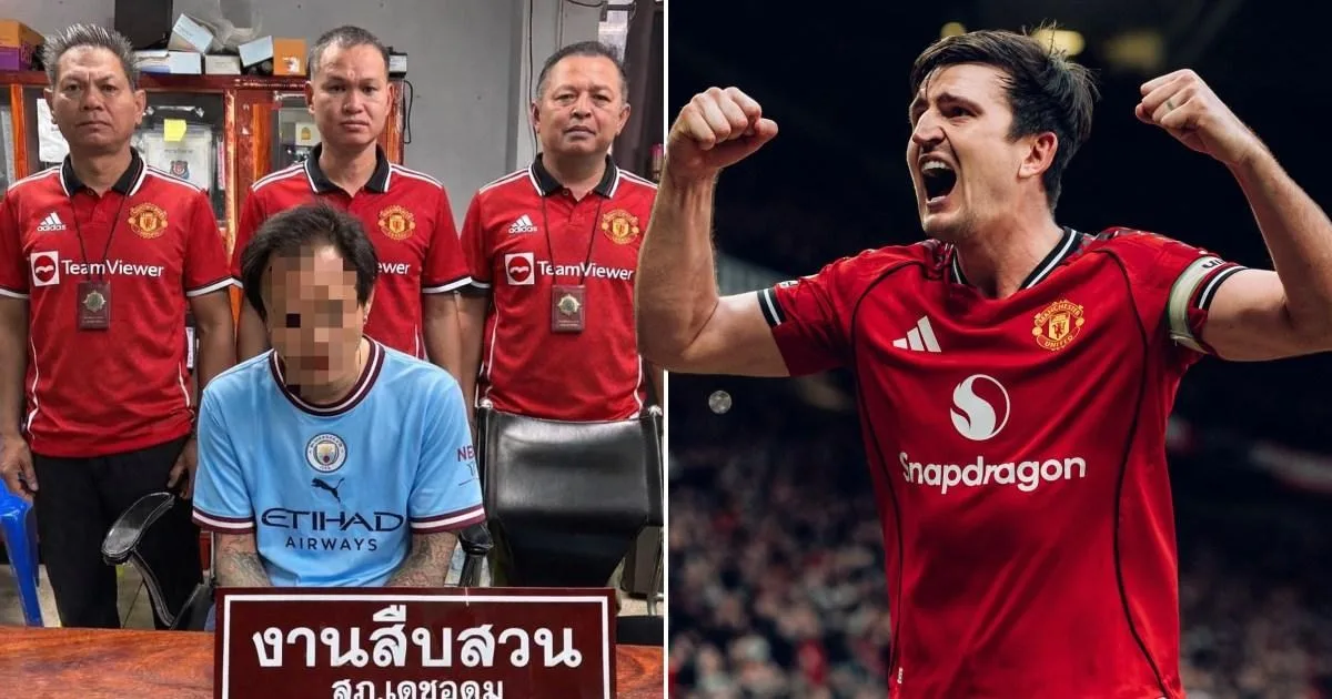Thai Police Mock Man City Fan With United Shirts After Drug Arrest