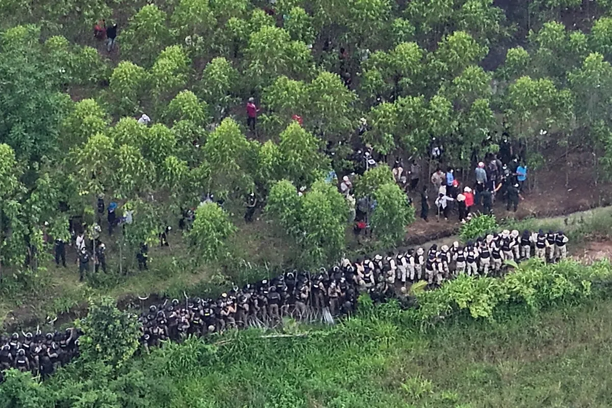 Thai-Cambodia Border Clash: Rubber Bullets and Tear Gas Used on Protesters