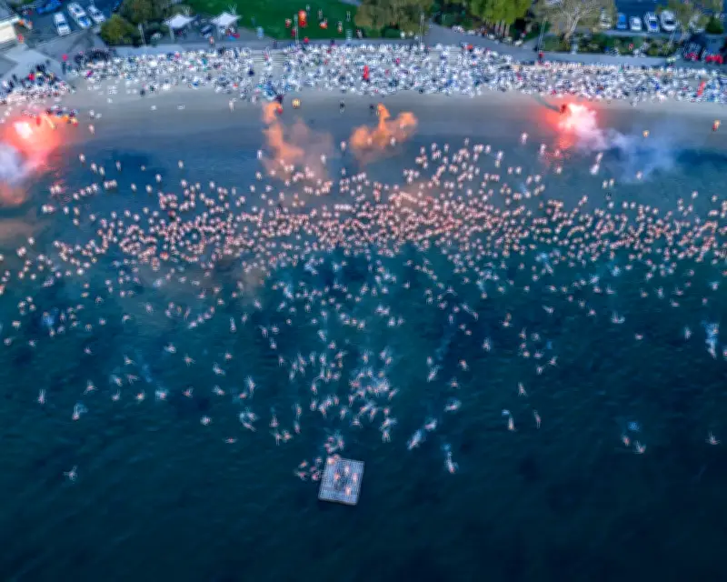 Thousands Brave Freezing Temperatures for Dark Mofo Nude Swim in Hobart