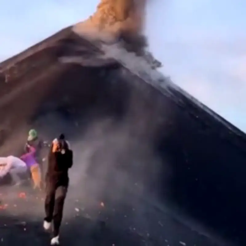 Tourists Pelted with Red-Hot Lava During Volcano Hike in Guatemala